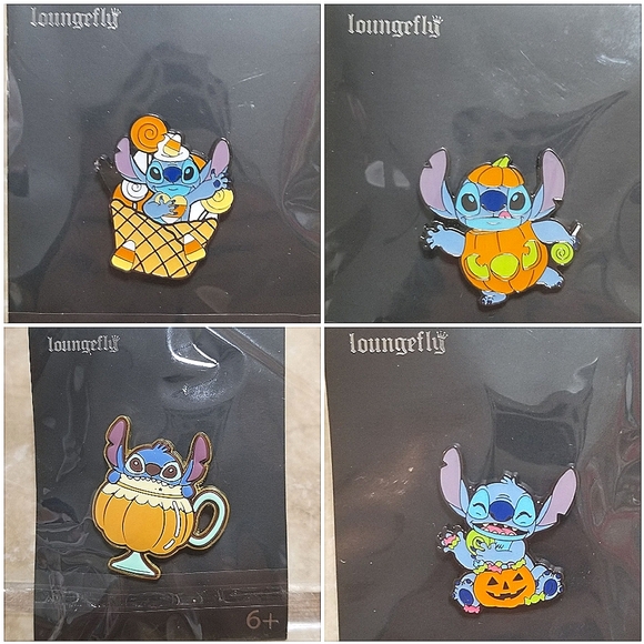 Loungefly Disney Halloween Stitch 4pc Pin Set - Picture 1 of 5
